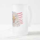 American Bald Eagle Mattglas Bierglas (VorderseiteRechts)