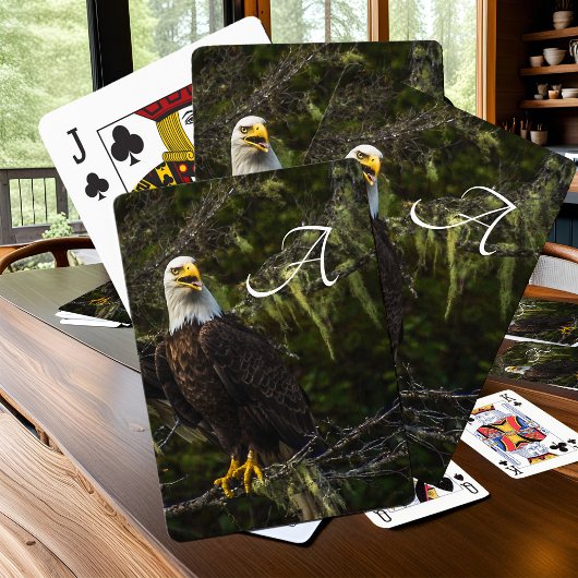 American Bald Eagle Monogram Patriotic Wildlife Spielkarten