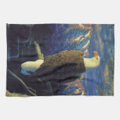 American Bald Eagle Mountain Sunrise Geschirrtuch (Horizontal)