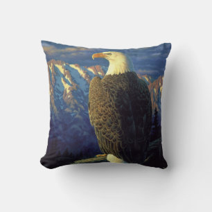 American Bald Eagle Mountain Sunrise Kissen