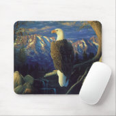American Bald Eagle Mountain Sunrise Mousepad (Mit Mouse)