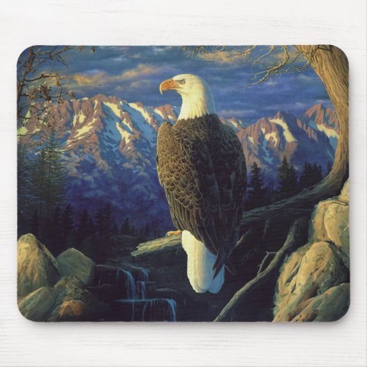 American Bald Eagle Mountain Sunrise Mousepad (Vorne)