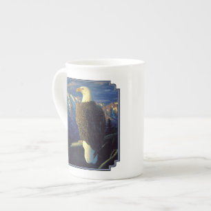 American Bald Eagle Mountain Sunrise Porzellantasse