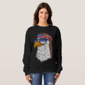 American Bald Eagle Mullet 4. Juli Funny USA P Sweatshirt (Vorne ganz)
