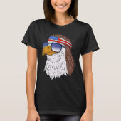 American Bald Eagle Mullet 4. Juli Funny USA P T-Shirt (Vorderseite)