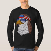 American Bald Eagle Mullet 4. Juli Funny USA P T-Shirt (Vorderseite)