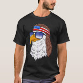 American Bald Eagle Mullet 4. Juli Usa Patrio T-Shirt (Vorderseite)
