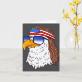 American Bald Eagle Mullet 4th Of July Funny Usa Karte (Gelbe Blume)