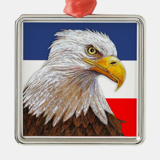 American Bald Eagle Ornament Aus Metall (Vorne)