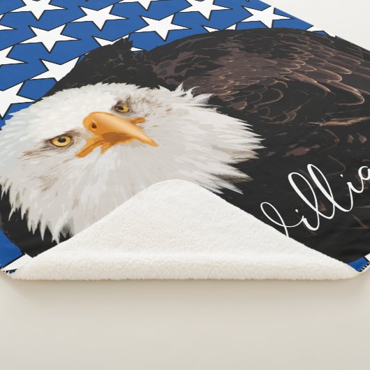 American Bald Eagle Patriotic Blue Veteran Name Sherpadecke (3/4)