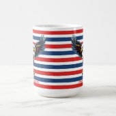 American Bald Eagle Patriotic USA Flag 4. Juli Kaffeetasse (Mittel)