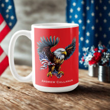 American Bald Eagle Patriotic USA Flag 4. Juli
