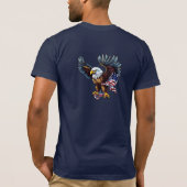 American Bald Eagle Patriotic USA Flag 4. Juli T-Shirt (Rückseite)