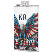 American Bald Eagle Patriotic USA Flaggenfreiheit Flachmann (Links)