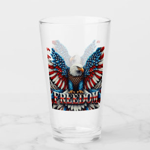 American Bald Eagle Patriotic USA Flaggenfreiheit Glas
