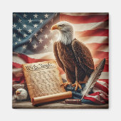 American Bald Eagle Patriotismus Magnet (Vorne)