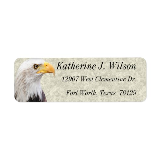 American Bald Eagle Personal Mailing Labels (Vorne)