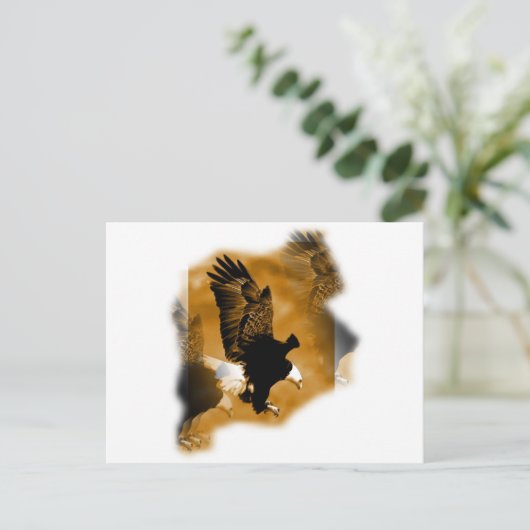 American Bald Eagle Postkarte (Stehend Vorderseite)