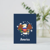 American Bald Eagle Postkarte (Stehend Vorderseite)