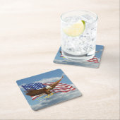 American Bald Eagle Rechteckiger Pappuntersetzer (Vor Ort)