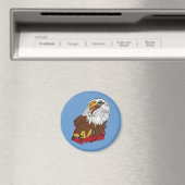 American Bald Eagle Ribbon Classic Bird Tattoo Magnet (In Situ (Geschirrspüler))