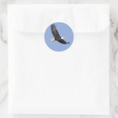American Bald Eagle Runder Aufkleber (Tasche)