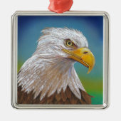 American Bald Eagle Silbernes Ornament (Vorne)
