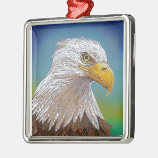 American Bald Eagle Silbernes Ornament (Links)