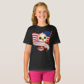 American Bald Eagle Stars & Stripes flag 🦅🇺🇸 T-Shirt (Vorne ganz)