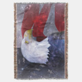 American Bald Eagle Throw Blanket Decke (Vorderseite Vertikal)