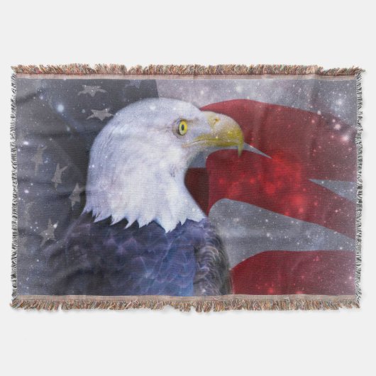 American Bald Eagle Throw Blanket Decke (Vorderseite)