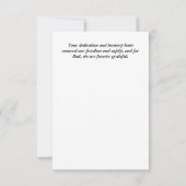 American Bald Eagle und die amerikanische Flagge Dankeskarte (Rückseite)