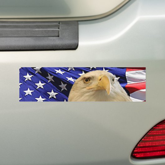 American Bald Eagle und Flag Autoaufkleber (Auf Auto)