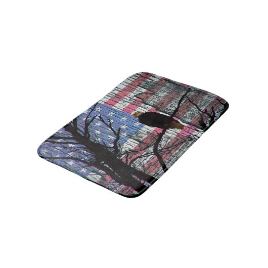 American Bald Eagle und Flag Badematte (Schrägansicht)