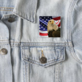 American Bald Eagle und Flag Button (Beispiel)