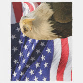 American Bald Eagle und Flag Fleece Blanket (Vorderseite)