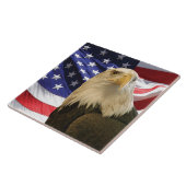 American Bald Eagle und Flag Fliese (Seite)