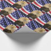 American Bald Eagle und Flag Geschenkpapier (Ecke)