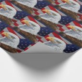 American Bald Eagle und Flag Geschenkpapier (Ecke)