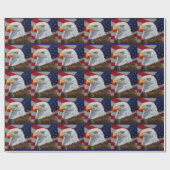 American Bald Eagle und Flag Geschenkpapier (Flach)
