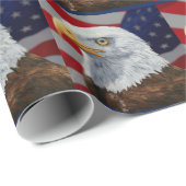 American Bald Eagle und Flag Geschenkpapier (Rolleneckpunkt)
