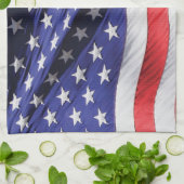 American Bald Eagle und Flag Geschirrtuch (Gefaltet)