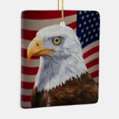American Bald Eagle und Flag Keramikornament (Rechts)
