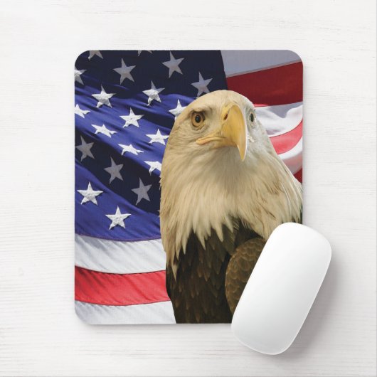 American Bald Eagle und Flag Mousepad (Mit Mouse)