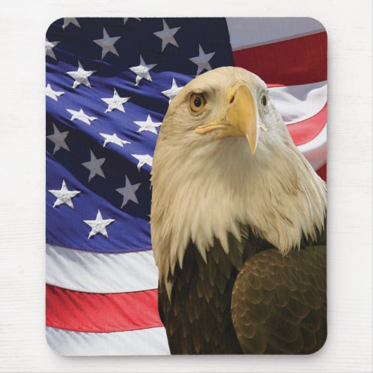 American Bald Eagle und Flag Mousepad (Vorne)