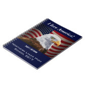 American Bald Eagle und Flag Notizblock (Linke Seite)
