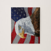 American Bald Eagle und Flag Puzzle (Vertikal)