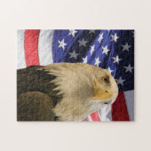 American Bald Eagle und Flag Puzzle (Horizontal)