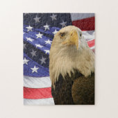 American Bald Eagle und Flag Puzzle (Vertikal)
