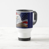 American Bald Eagle und Flag Reisebecher (VorderseiteRechts)